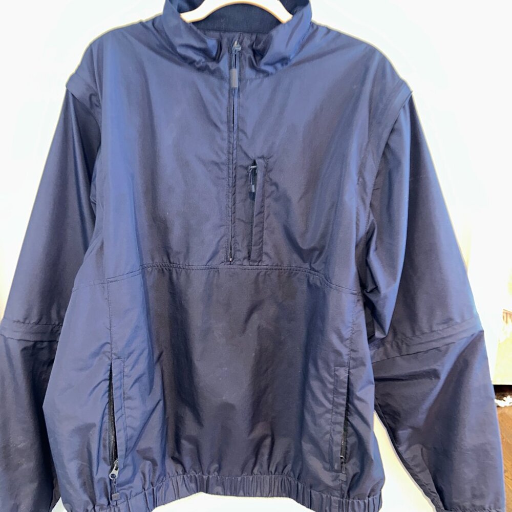 Walter Hagen Men's Golf 1/4 Zip Jacket XL, Zip off sleeves, Navy